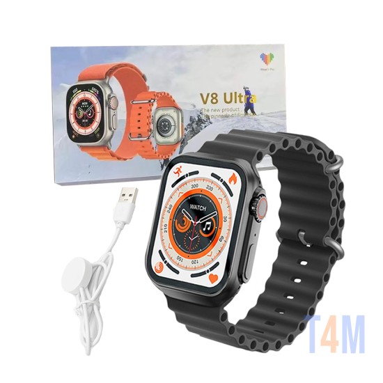 Smartwatch V8 Ultra 2,02" BT 5,2V Preto